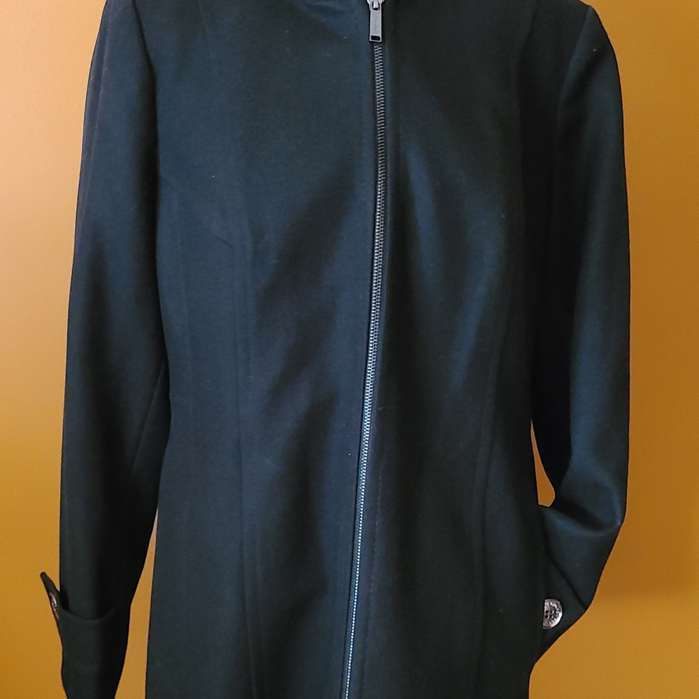 London Fog Black Coat with Hood